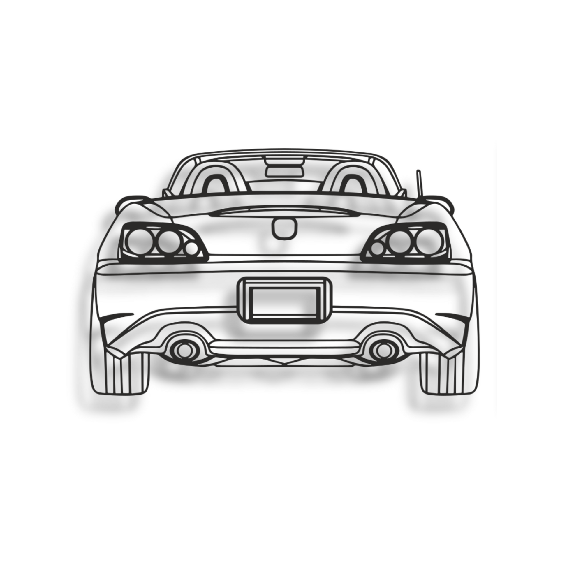 Decor metalic Honda S2000 Rear View