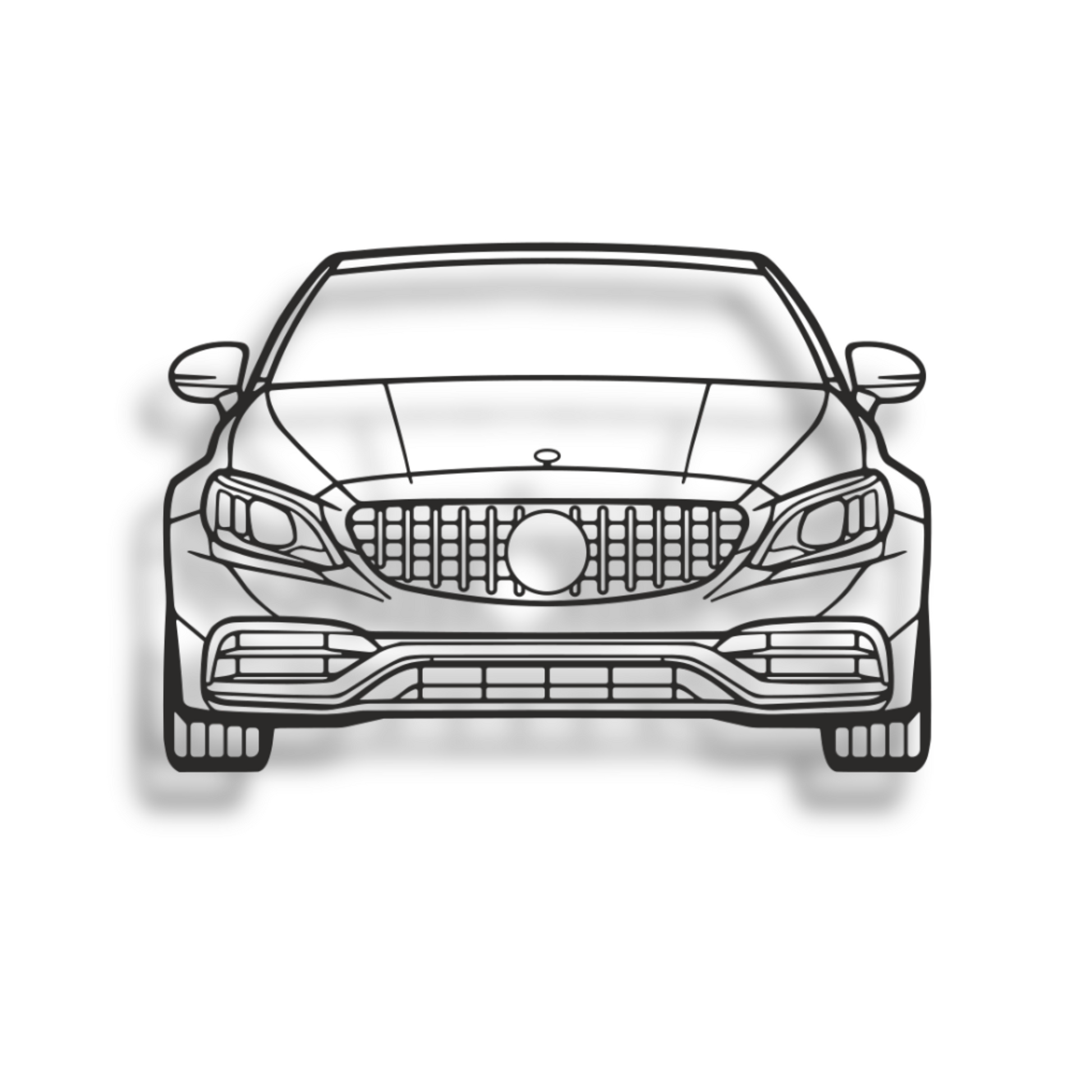Decor metalic Mercedes C63 AMG Front View