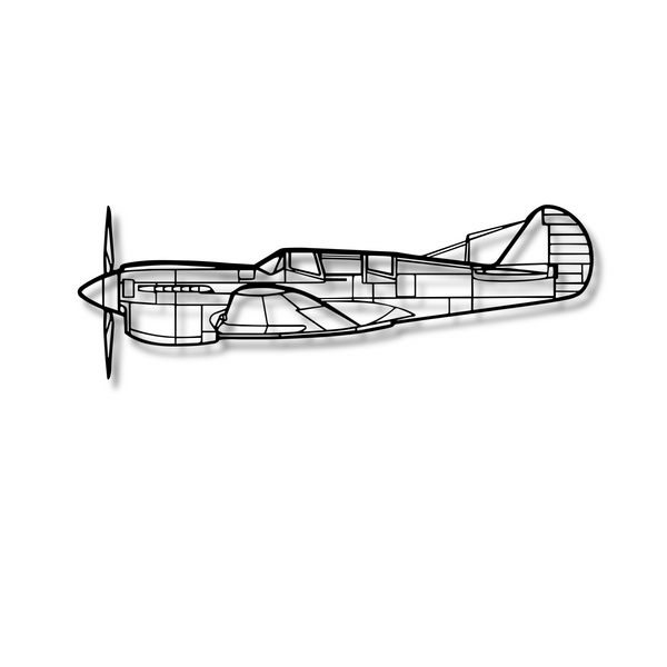 Decor metalic Curtiss TP-40N Warhawk