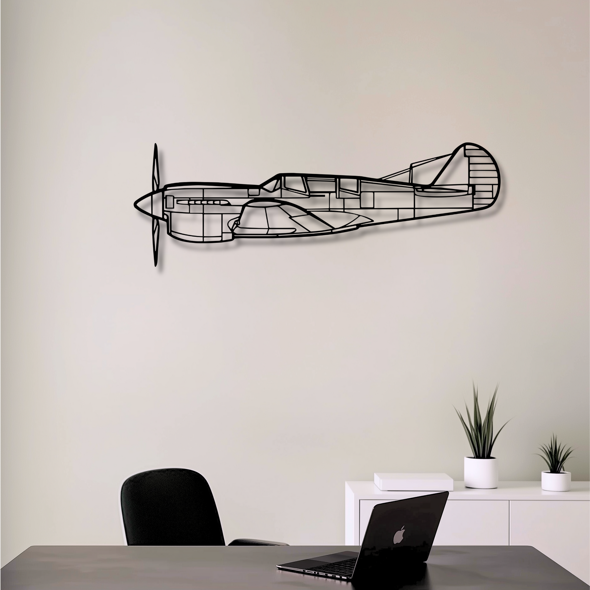 Decor metalic Curtiss TP-40N Warhawk