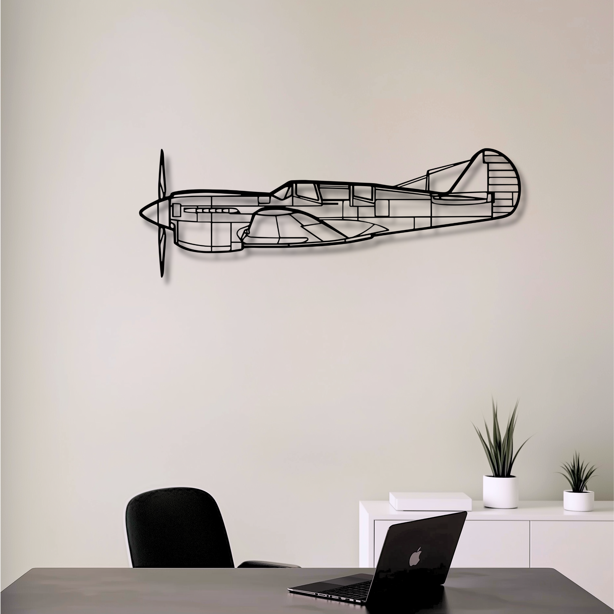 Decor metalic Curtiss TP-40N Warhawk