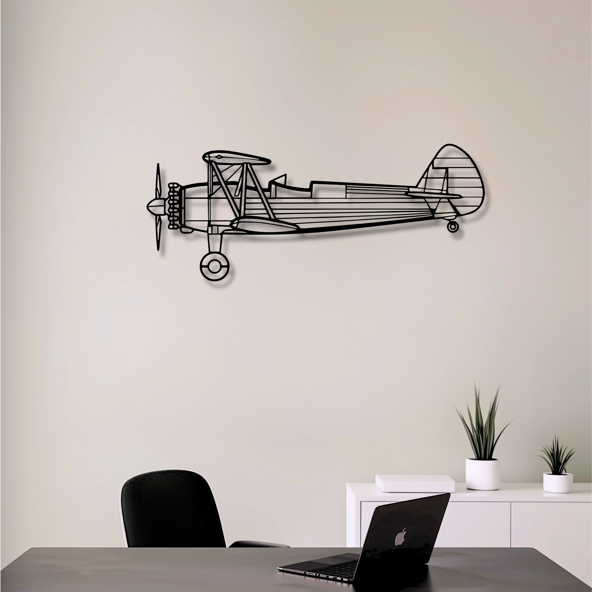 Decor metalic Boeing Stearman Model 75