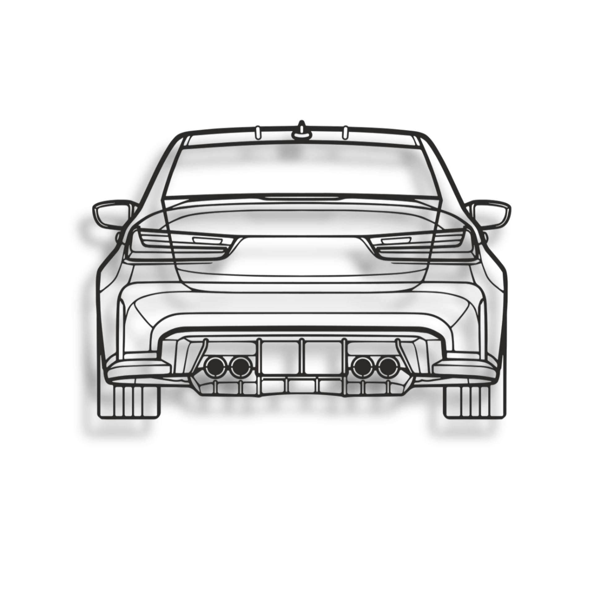 Decor metalic BMW M3 G80 Rear View