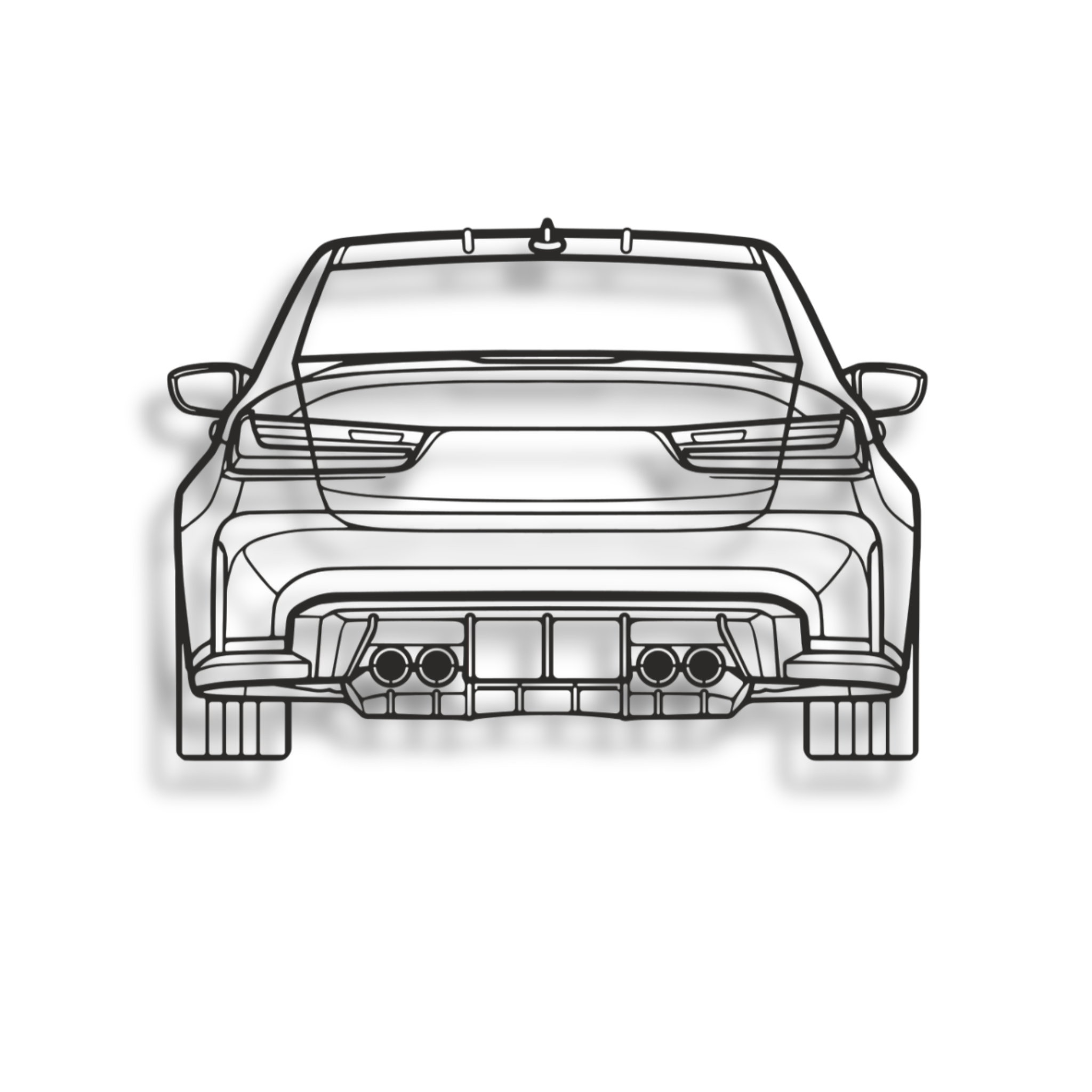 Decor metalic BMW M3 G80 Rear View
