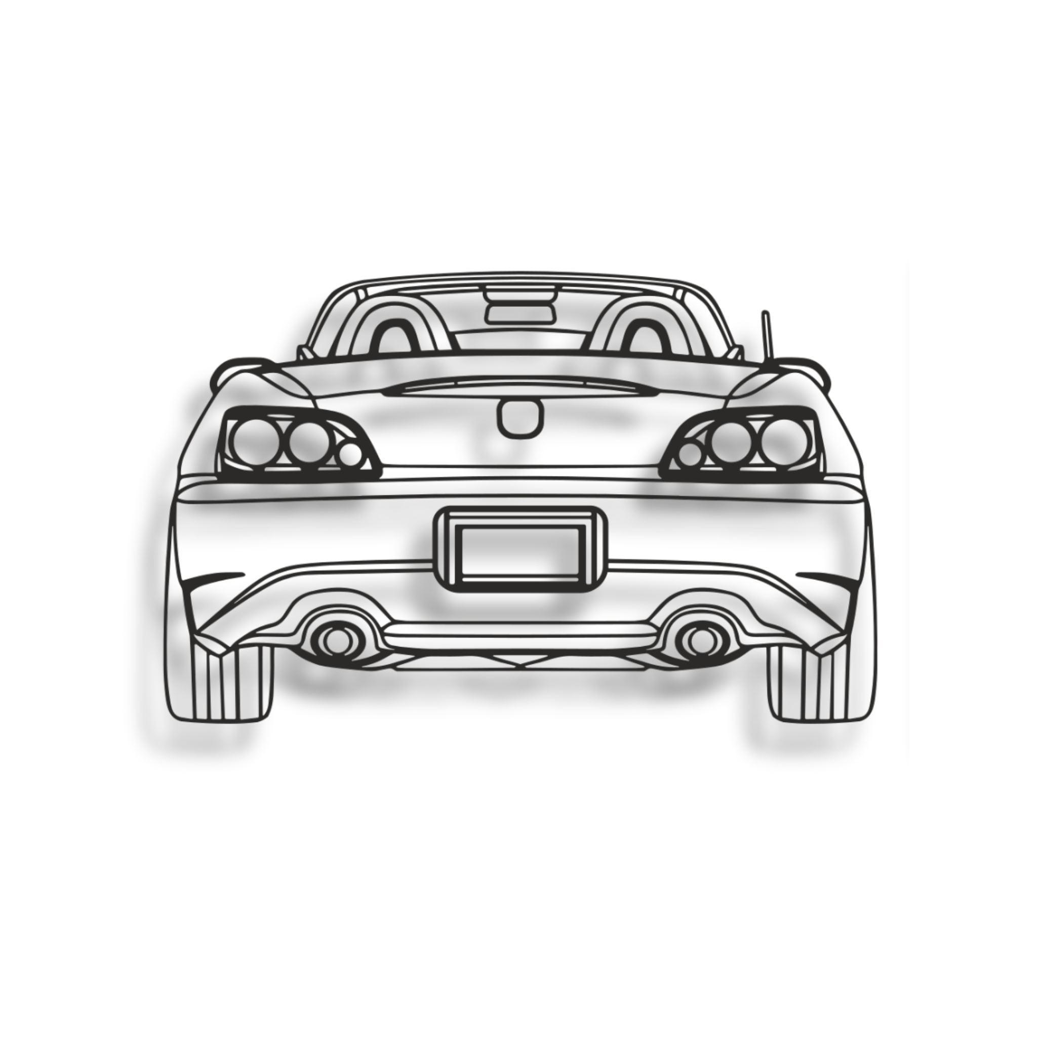 Decor metalic Honda S2000 Rear View