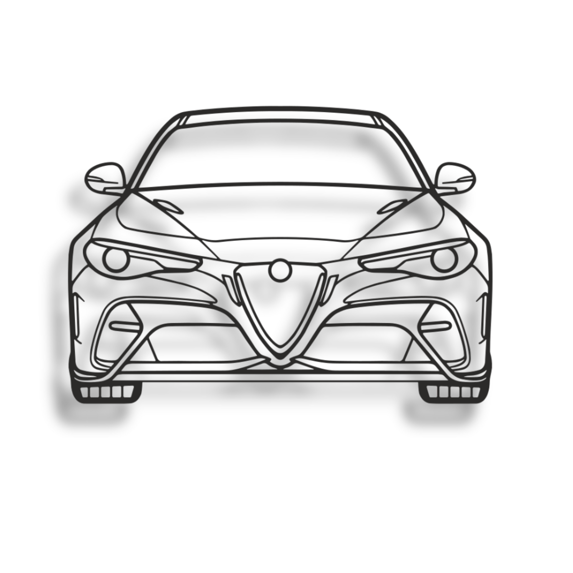 Decor metalic Alfa Romeo Giulia Front View