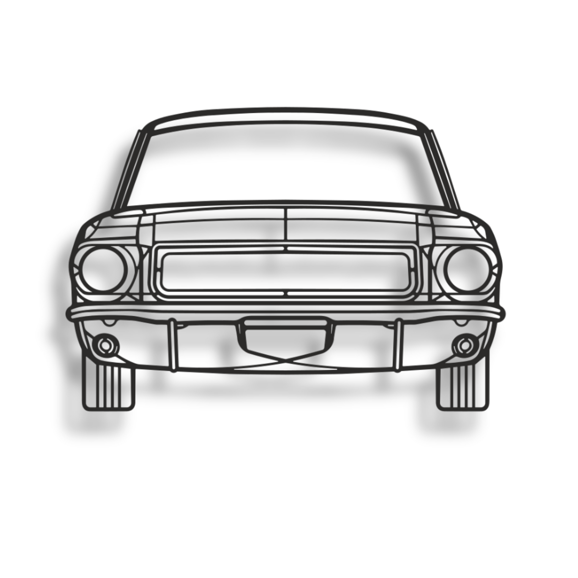 Decor metalic Ford Mustang '68 Front View