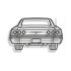 Decor metalic Chevrolet Impala Rear View