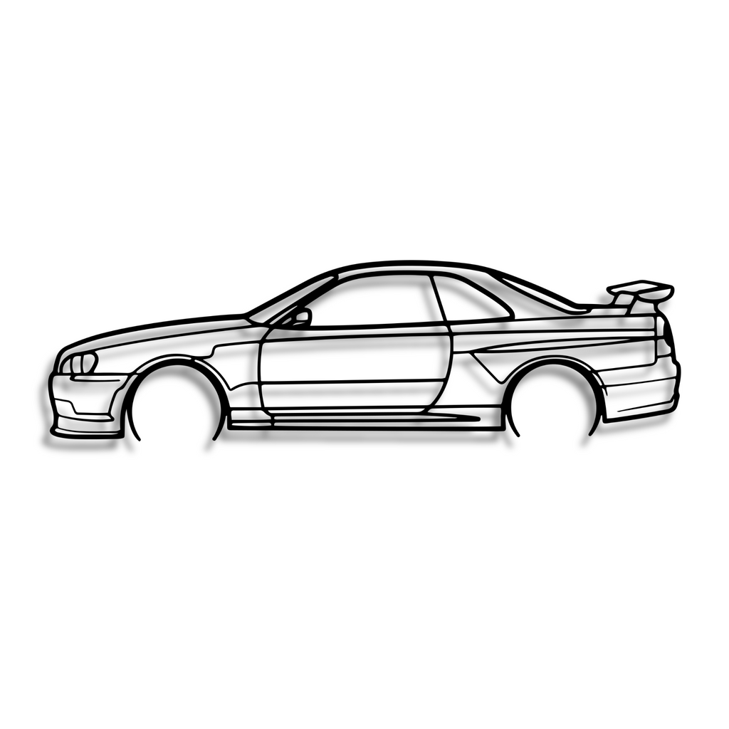 Decor metalic Nissan R34 Skyline